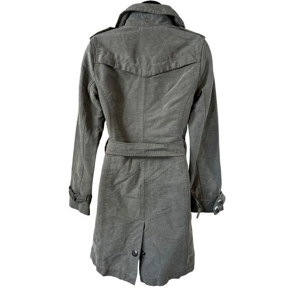 Timberland Waxed Cotton Military Style Trench Coat - Picture 16 of 16